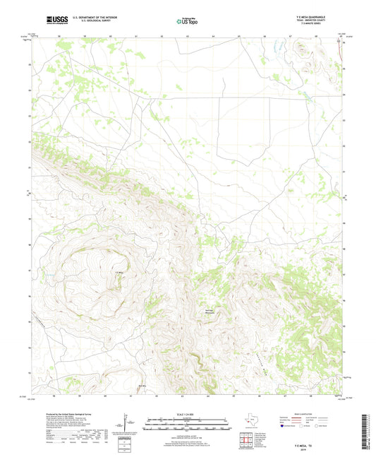 Y E Mesa Texas US Topo Map Image