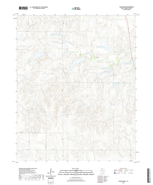 Young Ranch Texas US Topo Map Image