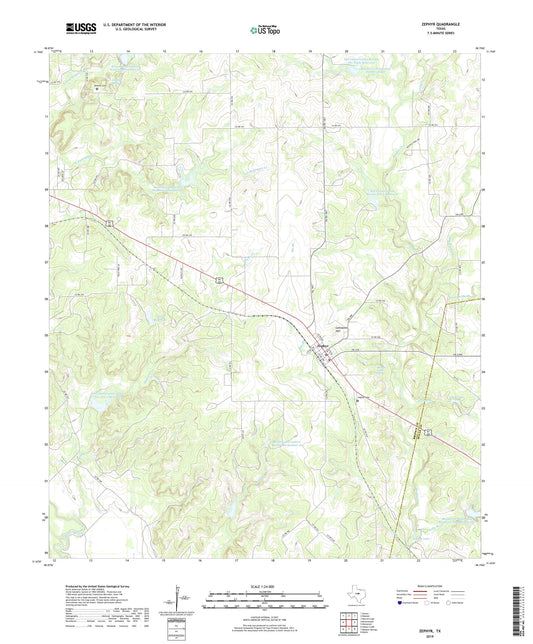 Zephyr Texas US Topo Map Image