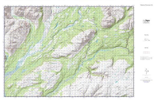 Talkeetna Mountains D-6 MyTopo Explorer Series Map Image