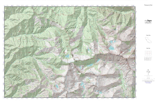 Thompson Peak MyTopo Explorer Series Map Image