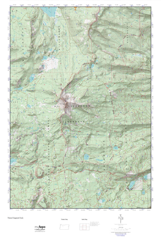 Three Fingered Jack MyTopo Explorer Series Map Image