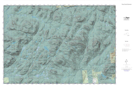 Three Ponds Mountain MyTopo Explorer Series Map Image