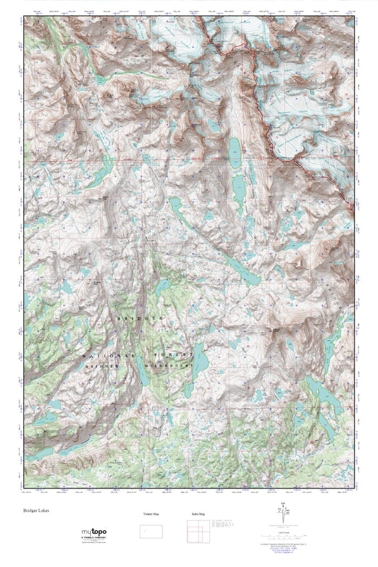 Titcomb Basin MyTopo Explorer Series Map Image
