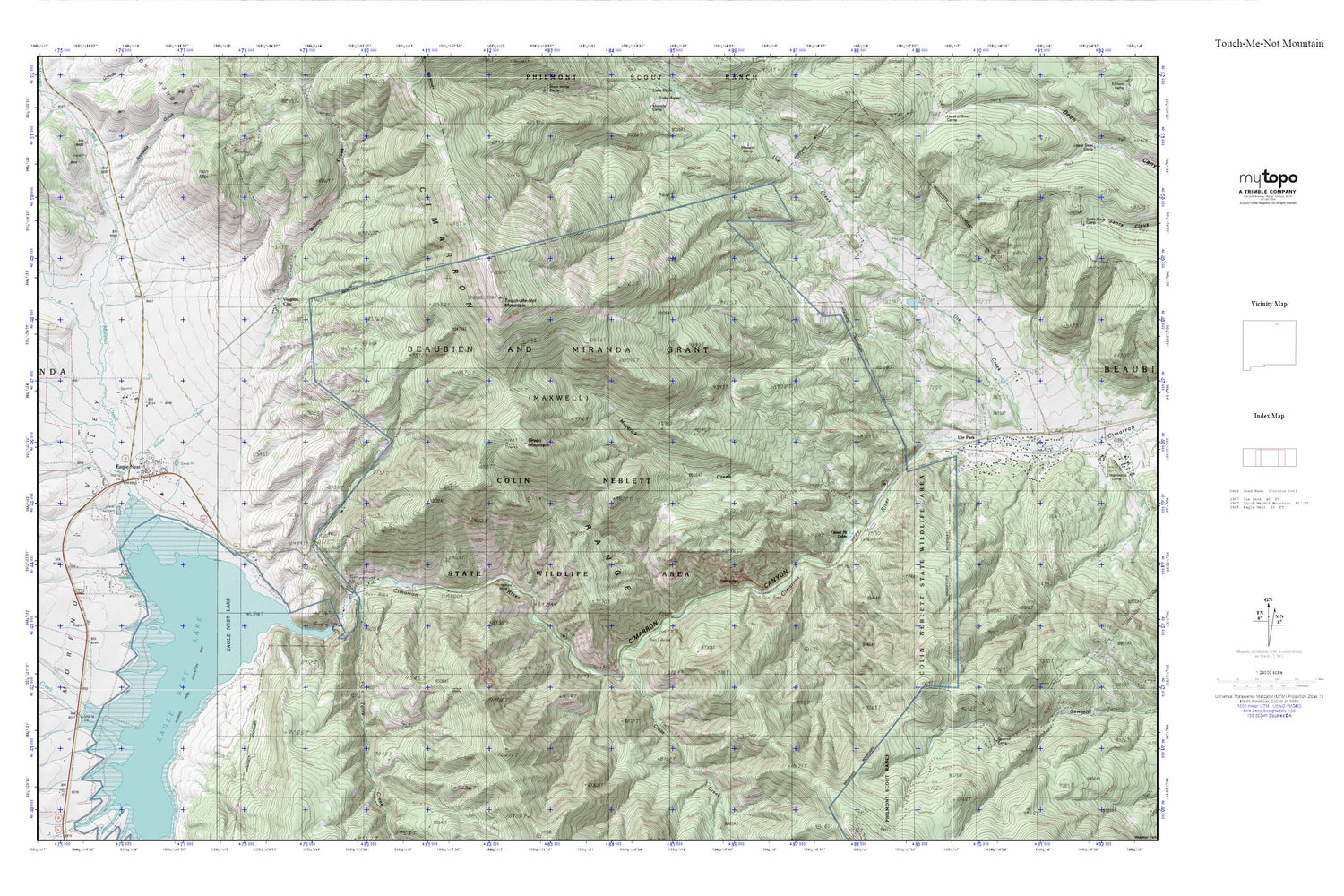 Touch-Me-Not Mountain MyTopo Explorer Series Map Image