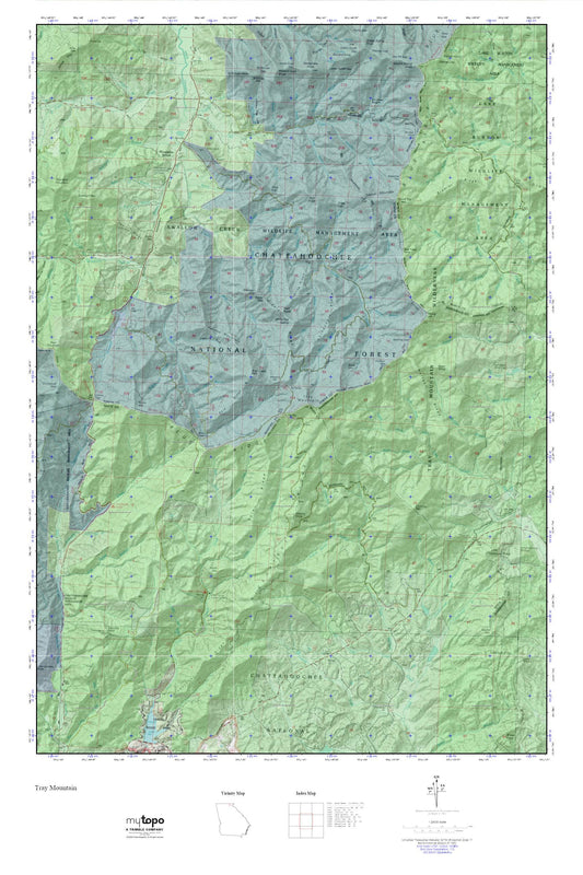 Tray Mountain MyTopo Explorer Series Map Image