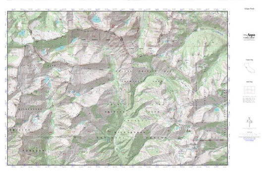 Trinity Alps Wilderness MyTopo Explorer Series Map Image