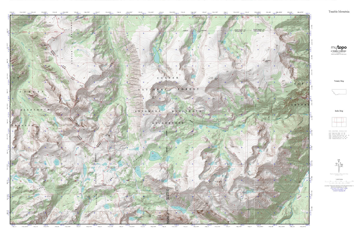 Tumble Mountain MyTopo Explorer Series Map Image