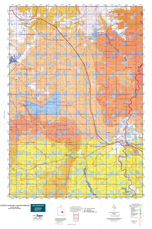 Utah Deer GMU 12/16B/16C Central Mtns - Manti/San Rafael NE Map Image