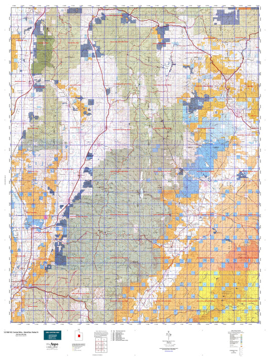 Utah Deer GMU 12/16B/16C Central Mtns - Manti/San Rafael N Map Image
