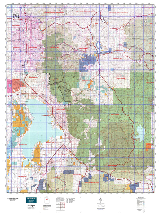 Utah Deer GMU 17A Wasatch Mtns - West Map Image