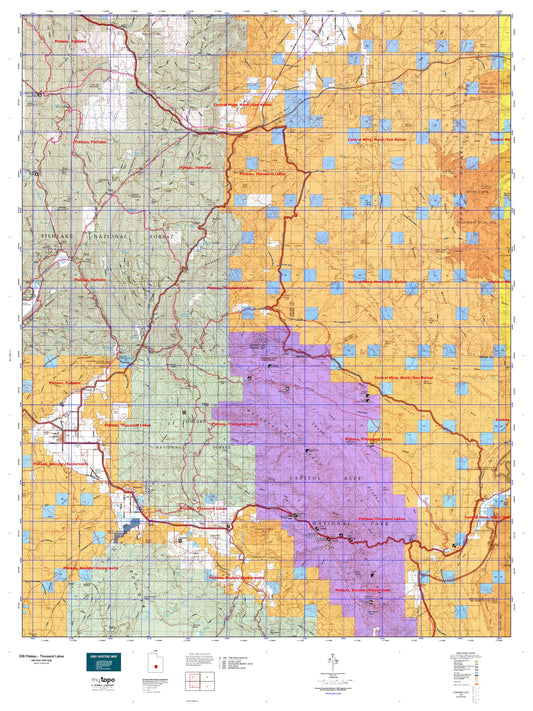 Utah Deer GMU 25B Plateau - Thousand Lakes Map Image