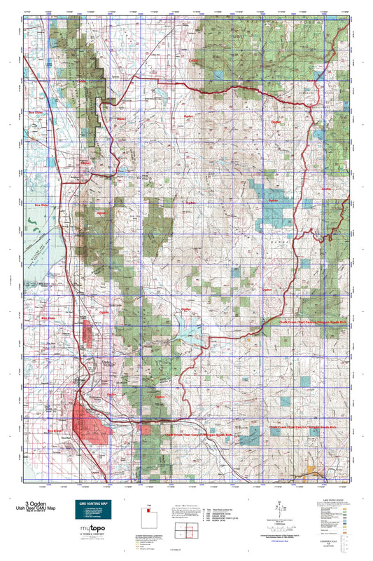 Utah Deer GMU 3 Ogden Map Image