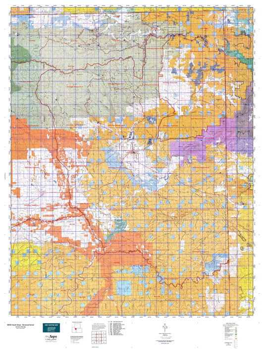 Utah Deer GMU 9B/9D South Slope - Bonanza/Vernal Map Image