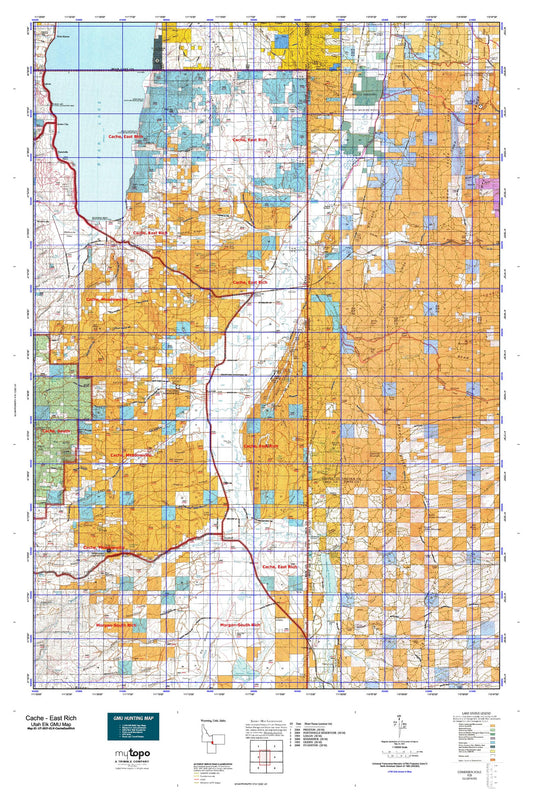 Utah Elk GMU Cache - East Rich Map Image