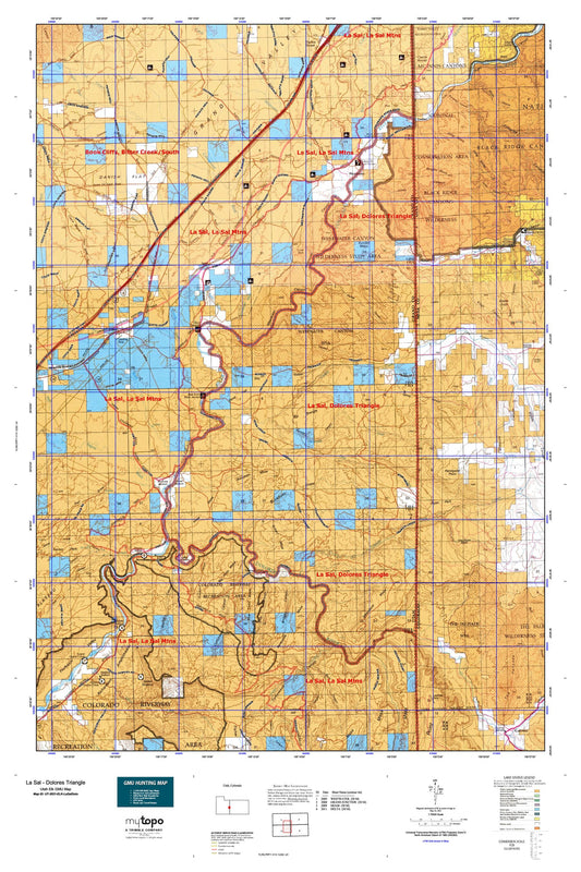 Utah Elk GMU La Sal - Dolores Triangle Map Image