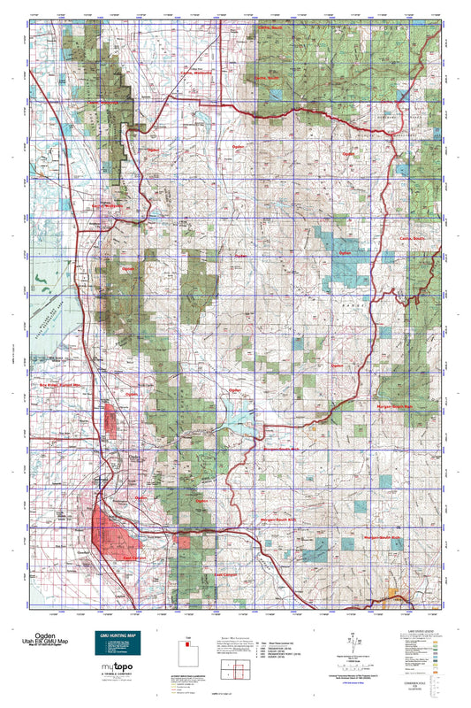 Utah Elk GMU Ogden Map Image