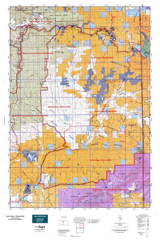 Utah Elk GMU South Slope - Diamond Mtn Map Image