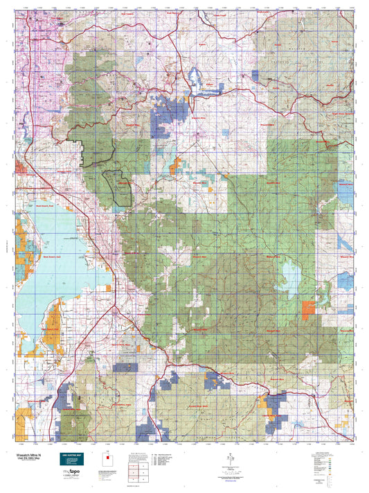 Utah Elk GMU Wasatch Mtns N Map Image