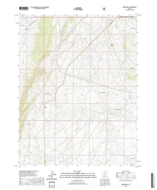 Abes Knoll Utah US Topo Map Image