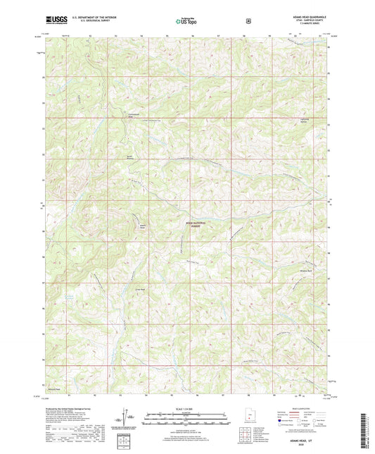 Adams Head Utah US Topo Map Image