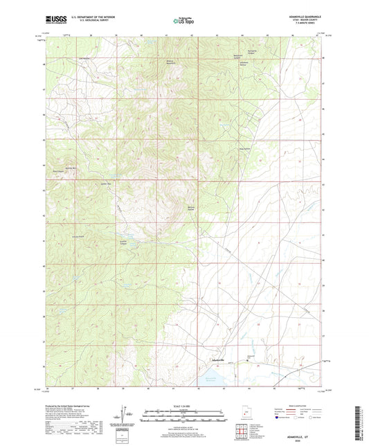 Adamsville Utah US Topo Map Image