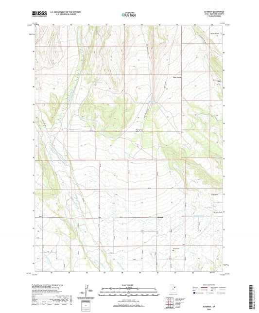 Altonah Utah US Topo Map Image
