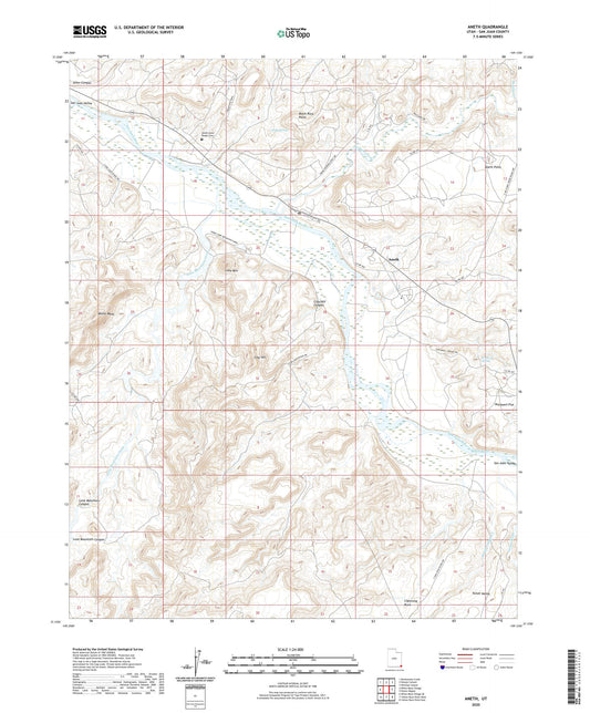 Aneth Utah US Topo Map Image
