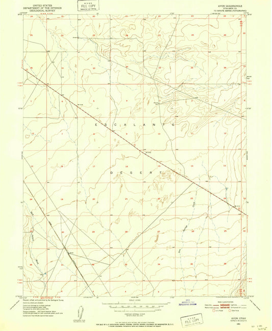 Classic USGS Avon Utah 7.5'x7.5' Topo Map Image