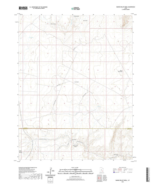 Baking Skillet Knoll Utah US Topo Map Image