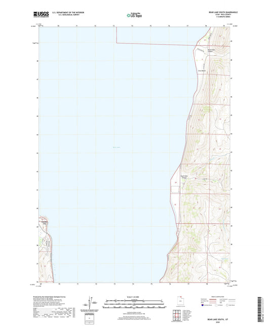 Bear Lake South Utah US Topo Map Image