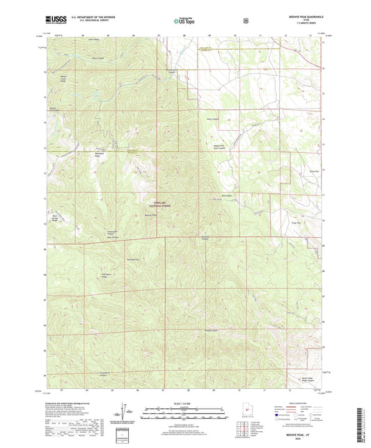 Beehive Peak Utah US Topo Map Image