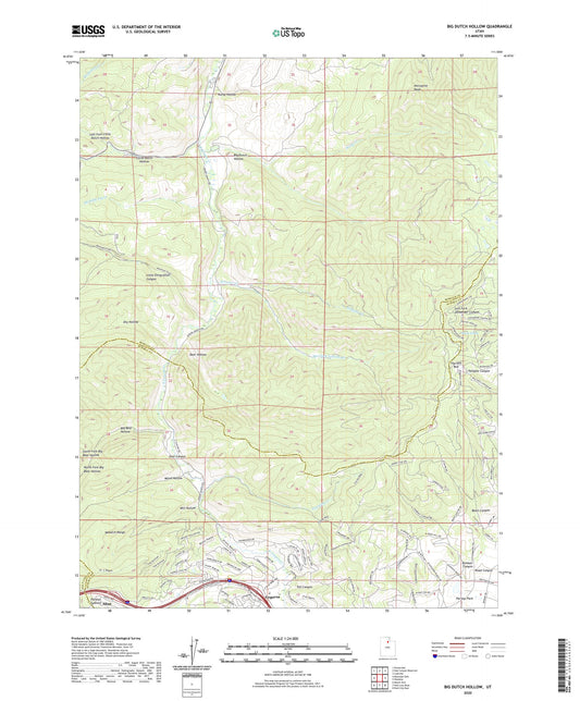 Big Dutch Hollow Utah US Topo Map Image