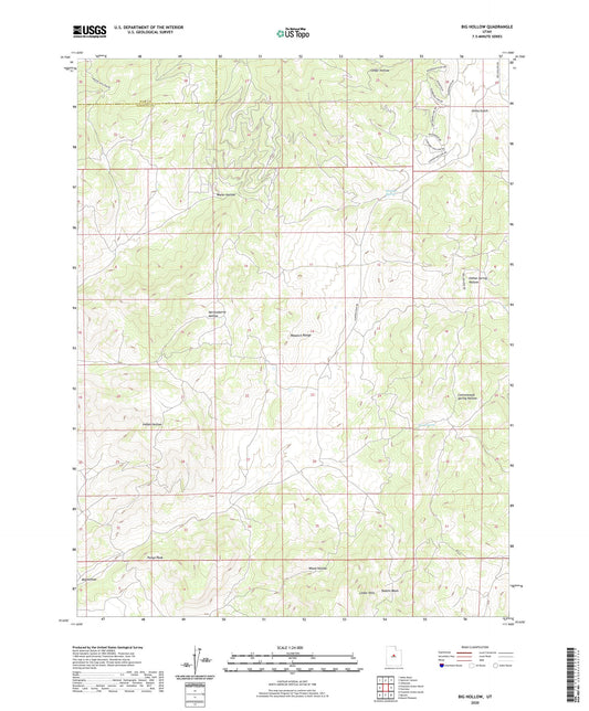 Big Hollow Utah US Topo Map Image