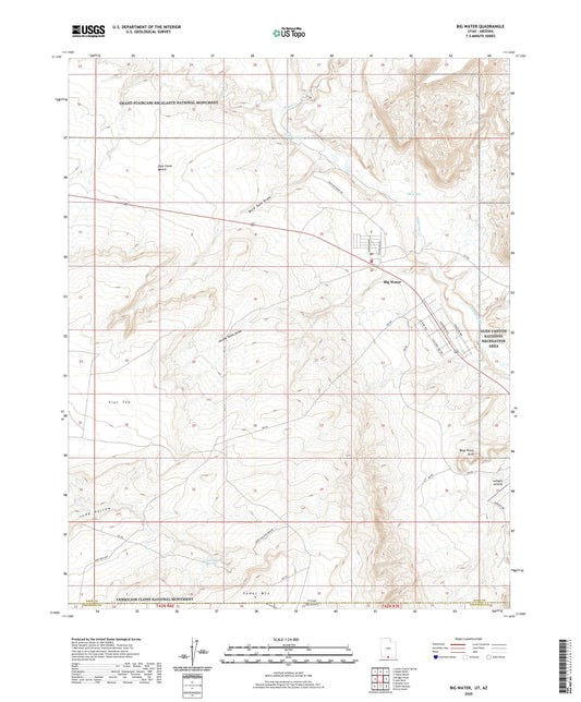 Big Water Utah US Topo Map Image