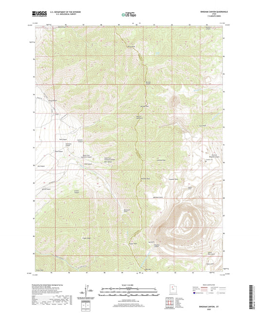Bingham Canyon Utah US Topo Map Image
