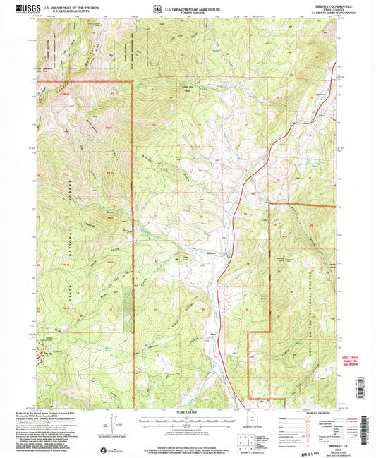 Classic USGS Birdseye Utah 7.5'x7.5' Topo Map Image