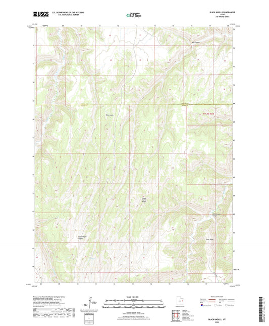 Black Knolls Utah US Topo Map Image
