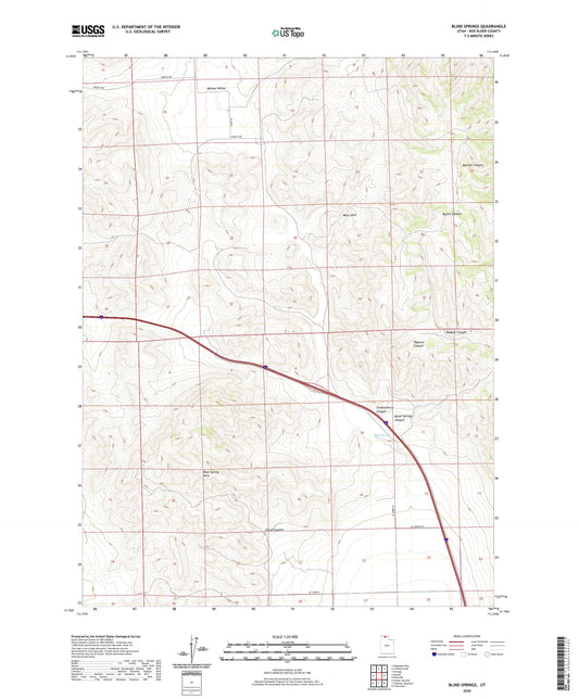 Blind Springs Utah US Topo Map Image