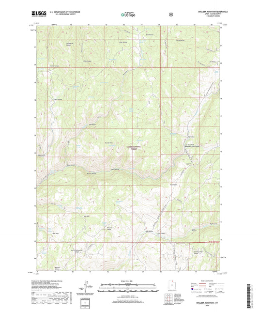 Boulder Mountain Utah US Topo Map Image