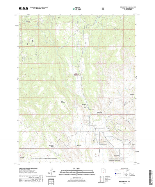 Boulder Town Utah US Topo Map Image