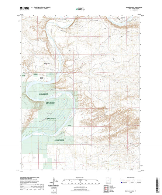 Brennan Basin Utah US Topo Map Image