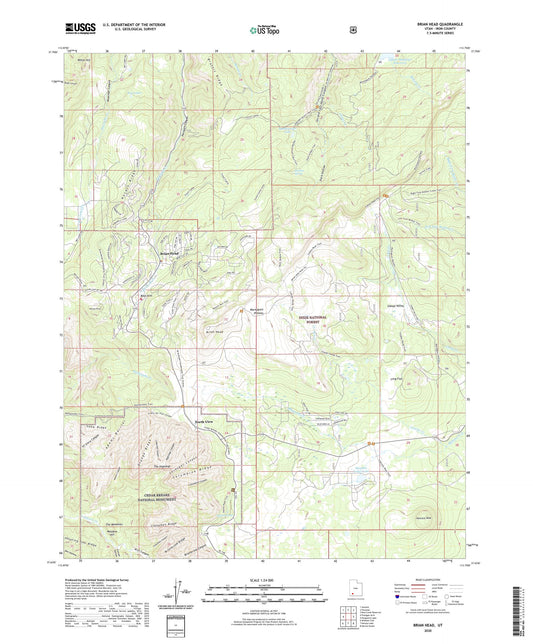 Brian Head Utah US Topo Map Image