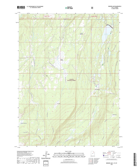 Bridger Lake Utah US Topo Map Image