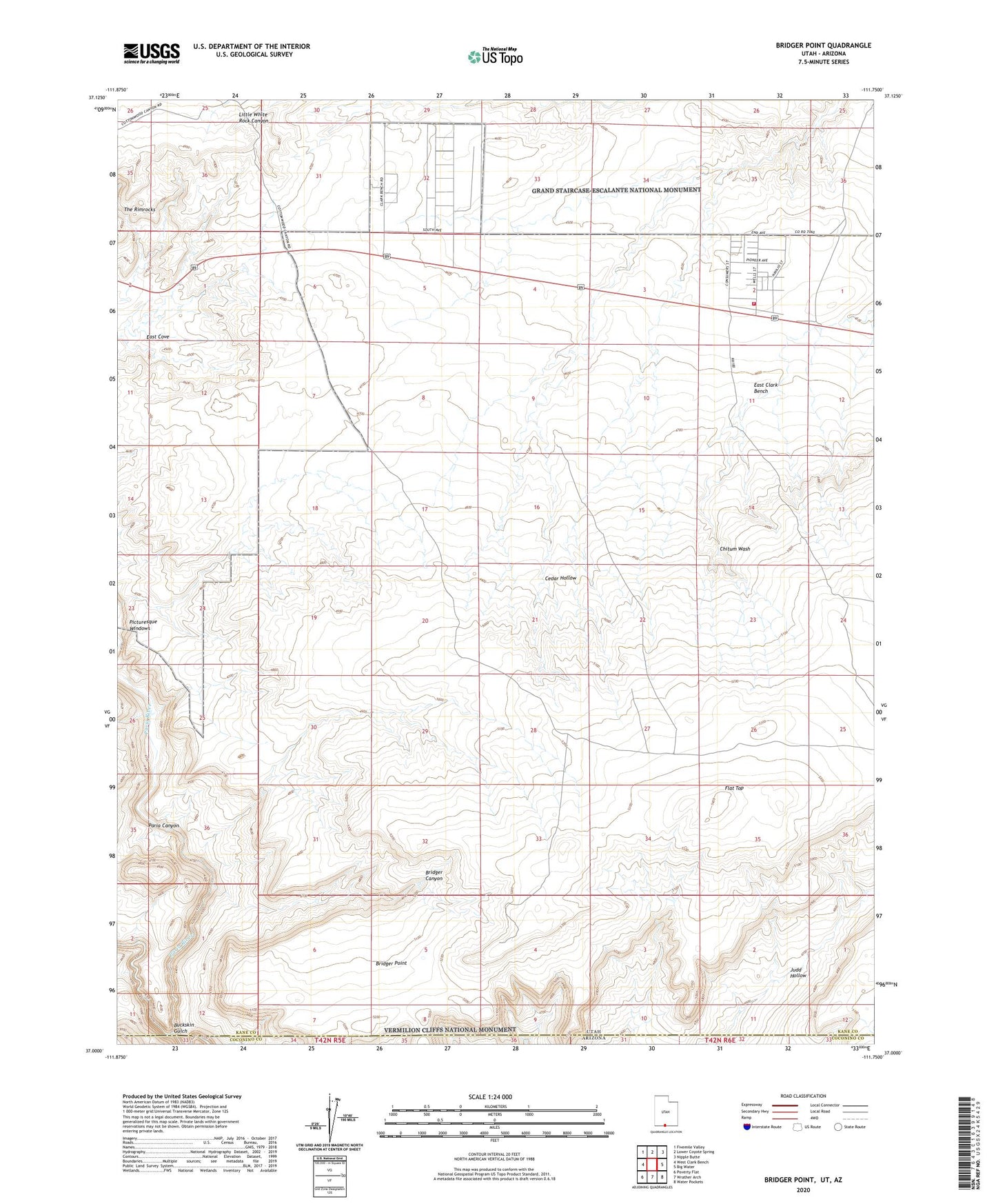 Bridger Point Utah US Topo Map Image