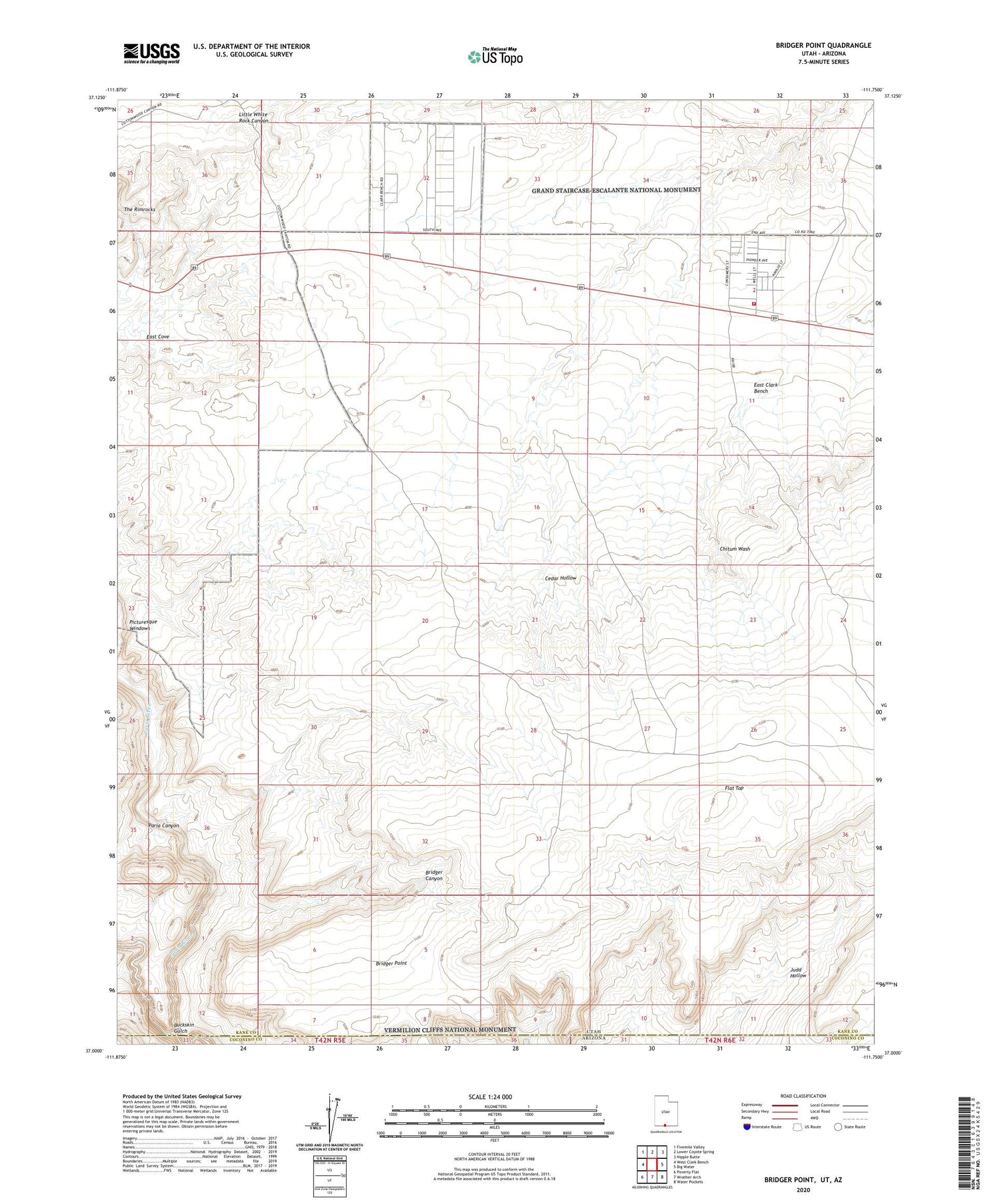 Bridger Point Utah US Topo Map Image