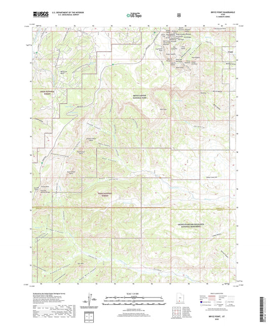 Bryce Point Utah US Topo Map Image