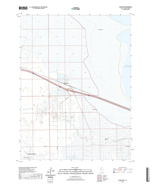 Burmester Utah US Topo Map Image