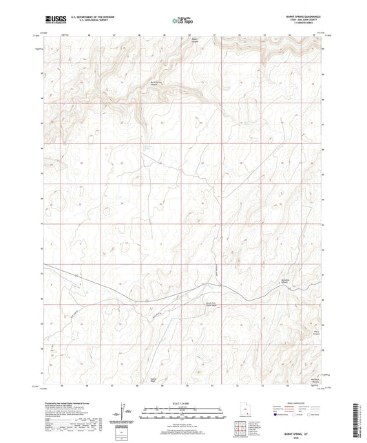 Burnt Spring Utah US Topo Map Image