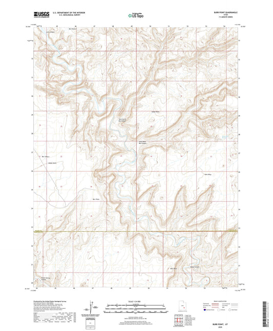 Burr Point Utah US Topo Map Image